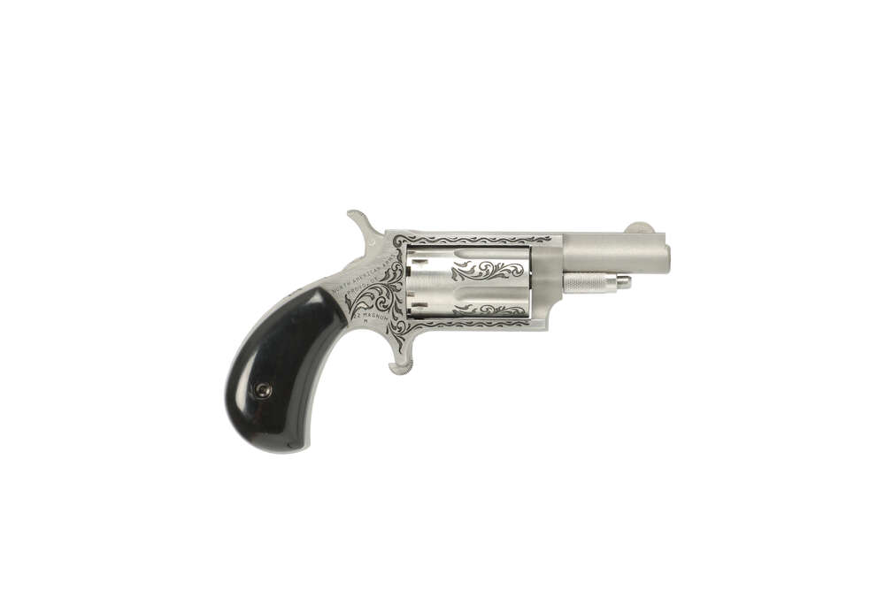 Handguns North American Arms Mini Revolver 22Magnum MINI 22MAG 1-5/8" TGW ENGRAVED • NAA-22M-EB EBONY GRIP